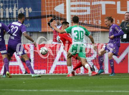 Fussball. Bundesliga. SK Austria Klagenfurt gegen  SK Rapid. Markus Pink, Patrick Greil,   (Klagenfurt), Leo Greiml, Paul Gartler (SK Rapid). Klagenfurt, am 16.10.2021.
Foto: Kuess
www.qspictures.net
---
pressefotos, pressefotografie, kuess, qs, qspictures, sport, bild, bilder, bilddatenbank