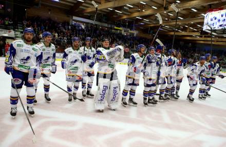 EBEL. Eishockey Bundesliga. VSV gegen Moser Medical Graz99ers.  Jubel (VSV). Villach, am 17.10.2021.
Foto: Kuess
www.qspictures.net
---
pressefotos, pressefotografie, kuess, qs, qspictures, sport, bild, bilder, bilddatenbank