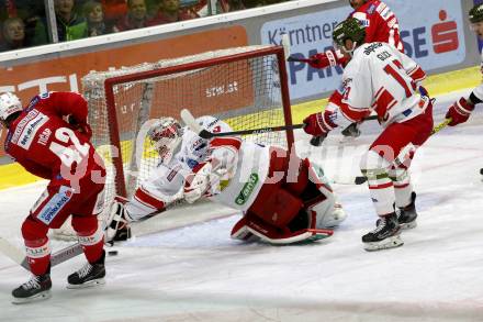 EBEL. Eishockey Bundesliga. KAC gegen	HCB Suedtirol Alperia. Rok Ticar,  (KAC), Kevin Boyle  (Bozen). Klagenfurt, am 22.10.2021.
Foto: Kuess
www.qspictures.net

---
pressefotos, pressefotografie, kuess, qs, qspictures, sport, bild, bilder, bilddatenbank