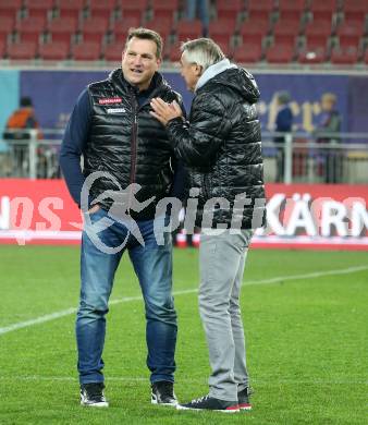 Fussball. Bundesliga. SK Austria Klagenfurt gegen  FC Flyeralarm Admira.   Trainer Andreas Herzog (Admira), Trainer Peter Pacult  (Klagenfurt). Klagenfurt, am 30.10.2021.
Foto: Kuess
www.qspictures.net
---
pressefotos, pressefotografie, kuess, qs, qspictures, sport, bild, bilder, bilddatenbank