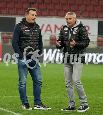 Fussball. Bundesliga. SK Austria Klagenfurt gegen  FC Flyeralarm Admira.   Trainer Andreas Herzog (Admira), Trainer Peter Pacult  (Klagenfurt). Klagenfurt, am 30.10.2021.
Foto: Kuess
www.qspictures.net
---
pressefotos, pressefotografie, kuess, qs, qspictures, sport, bild, bilder, bilddatenbank