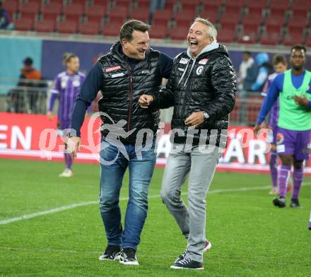 Fussball. Bundesliga. SK Austria Klagenfurt gegen  FC Flyeralarm Admira.   Trainer Andreas Herzog (Admira), Trainer Peter Pacult  (Klagenfurt). Klagenfurt, am 30.10.2021.
Foto: Kuess
www.qspictures.net
---
pressefotos, pressefotografie, kuess, qs, qspictures, sport, bild, bilder, bilddatenbank