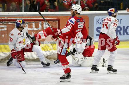 EBEL. Eishockey Bundesliga. KAC gegen  EC Red Bull Salzburg. Torjubel Thomas HUndertpfund (KAC). Klagenfurt, am 7.11.2021.
Foto: Kuess
www.qspictures.net

---
pressefotos, pressefotografie, kuess, qs, qspictures, sport, bild, bilder, bilddatenbank