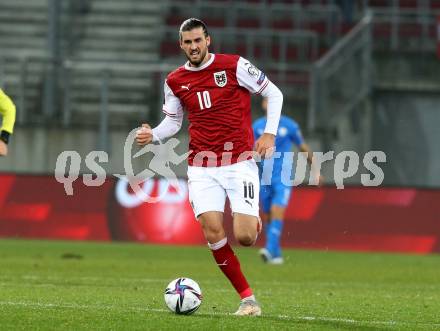 Fussball. FIFA. WM Qualifikationsspiel. European Qualifiers. Oesterreich gegen Israel.  Florian Grillitsch (Oesterreich). Klagenfurt, Woerthersee Stadion, 12.11.2021.
Foto: Kuess
www.qspictures.net
---
pressefotos, pressefotografie, kuess, qs, qspictures, sport, bild, bilder, bilddatenbank