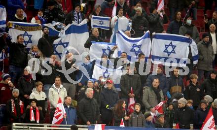 Fussball. FIFA. WM Qualifikationsspiel. European Qualifiers. Oesterreich gegen Israel.  Fans  (Isarael). Klagenfurt, Woerthersee Stadion, 12.11.2021.
Foto: Kuess
www.qspictures.net
---
pressefotos, pressefotografie, kuess, qs, qspictures, sport, bild, bilder, bilddatenbank