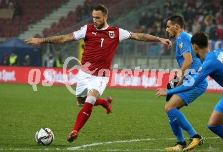 Fussball. FIFA. WM Qualifikationsspiel. European Qualifiers. Oesterreich gegen Israel.  Marko Arnautovic (Oesterreich). Klagenfurt, Woerthersee Stadion, 12.11.2021.
Foto: Kuess
www.qspictures.net
---
pressefotos, pressefotografie, kuess, qs, qspictures, sport, bild, bilder, bilddatenbank