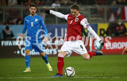 Fussball. FIFA. WM Qualifikationsspiel. European Qualifiers. Oesterreich gegen Israel.  Marcel Sabitzer (Oesterreich). Klagenfurt, Woerthersee Stadion, 12.11.2021.
Foto: Kuess
www.qspictures.net
---
pressefotos, pressefotografie, kuess, qs, qspictures, sport, bild, bilder, bilddatenbank