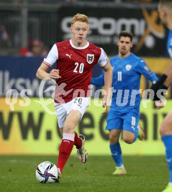 Fussball. FIFA. WM Qualifikationsspiel. European Qualifiers. Oesterreich gegen Israel. Nicolas Seiwald  (Oesterreich). Klagenfurt, Woerthersee Stadion, 12.11.2021.
Foto: Kuess
www.qspictures.net
---
pressefotos, pressefotografie, kuess, qs, qspictures, sport, bild, bilder, bilddatenbank