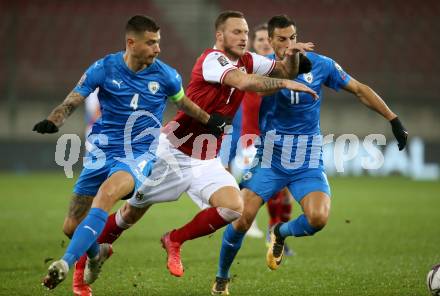 Fussball. FIFA. WM Qualifikationsspiel. European Qualifiers. Oesterreich gegen Israel.  Marko Arnautovic,  (Oesterreich), Nir Bitton, Manor Solomon  (Isarael). Klagenfurt, Woerthersee Stadion, 12.11.2021.
Foto: Kuess
www.qspictures.net
---
pressefotos, pressefotografie, kuess, qs, qspictures, sport, bild, bilder, bilddatenbank