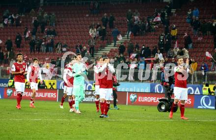 Fussball. FIFA. WM Qualifikationsspiel. European Qualifiers. Oesterreich gegen Moldawien.  Jubel (Oesterreich). Klagenfurt, Woerthersee Stadion, 15.11.2021.
Foto: Kuess
www.qspictures.net
---
pressefotos, pressefotografie, kuess, qs, qspictures, sport, bild, bilder, bilddatenbank