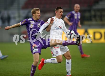 Fussball. Bundesliga. SK Austria Klagenfurt gegen  FK Austria Wien.    Christopher Brian Cvetko (Klagenfurt), Aleksandar Jukic (Wien). Klagenfurt, am 21.11.2021.
Foto: Kuess
www.qspictures.net
---
pressefotos, pressefotografie, kuess, qs, qspictures, sport, bild, bilder, bilddatenbank