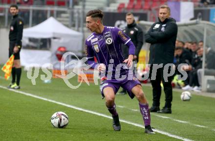 Fussball. Bundesliga. SK Austria Klagenfurt gegen  FK Austria Wien.   Till Sebastian Schumacher (Klagenfurt). Klagenfurt, am 21.11.2021.
Foto: Kuess
www.qspictures.net
---
pressefotos, pressefotografie, kuess, qs, qspictures, sport, bild, bilder, bilddatenbank