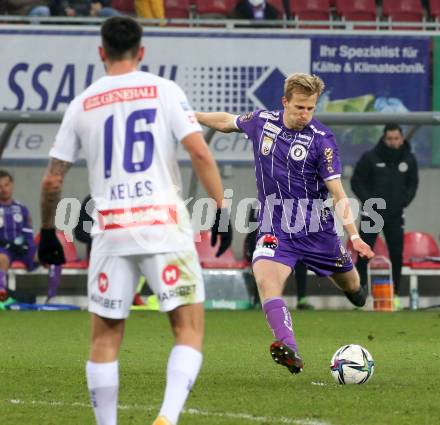 Fussball. Bundesliga. SK Austria Klagenfurt gegen  FK Austria Wien.   Christopher Cvetko (Klagenfurt). Klagenfurt, am 21.11.2021.
Foto: Kuess
www.qspictures.net
---
pressefotos, pressefotografie, kuess, qs, qspictures, sport, bild, bilder, bilddatenbank