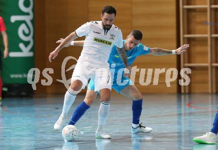 Futsal Meisterschaft (1.OEFL - B). Klagenfurt gegen Wiener Neustadt 1. FC Murexin Allstars.  Vukovic Zoran (Klagenfurt), Muharemovic Alen  (Wr. Neustadt). Klagenfurt, 20.11.2021.
Foto: Kuess
www.qspictures.net
---
pressefotos, pressefotografie, kuess, qs, qspictures, sport, bild, bilder, bilddatenbank