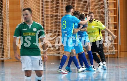 Futsal Meisterschaft (1.OEFL - B). Klagenfurt gegen Wiener Neustadt 1. FC Murexin Allstars.  Torjubel Klagenfurt. Klagenfurt, 20.11.2021.
Foto: Kuess
www.qspictures.net
---
pressefotos, pressefotografie, kuess, qs, qspictures, sport, bild, bilder, bilddatenbank