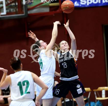 Basketball. Damen Basketball Austria Cup 2021/2022.  KOS Celovec Damen gegen Vienna United Post SV. Alina Seher  (KOS), Lena Eichler  (Vienna). Klagenfurt, am 27.11.2021.
Foto: Kuess
www.qspictures.net
---
pressefotos, pressefotografie, kuess, qs, qspictures, sport, bild, bilder, bilddatenbank