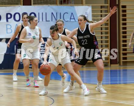 Basketball. Damen Basketball Austria Cup 2021/2022.  KOS Celovec Damen gegen Vienna United Post SV. Alina Seher  (KOS), Bettina Kunz  (Vienna). Klagenfurt, am 27.11.2021.
www.qspictures.net
Foto: Kuess
www.qspictures.net
---
pressefotos, pressefotografie, kuess, qs, qspictures, sport, bild, bilder, bilddatenbank