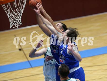 Basketball Zweite Liga 2021/2022. Grunddurchgang 7. Runde.  KOS Celovec gegen Kufstein Towers. Ignacio Trujillo, Fabio Thaler  (Kufstein). Klagenfurt, am 27.11.2021.
Foto: Kuess
www.qspictures.net
---
pressefotos, pressefotografie, kuess, qs, qspictures, sport, bild, bilder, bilddatenbank