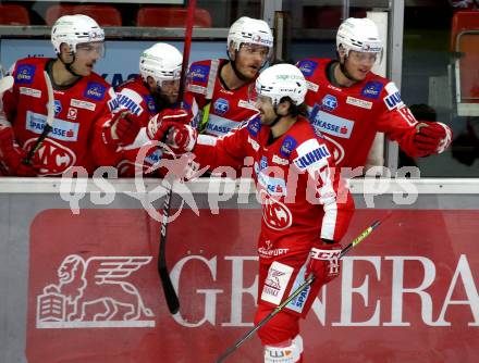 EBEL. Eishockey Bundesliga. KAC gegen	Hydro Fehervar AV 19. Torjubel Marcel Witting, (KAC). Klagenfurt, am 28.11.2021.
Foto: Kuess
www.qspictures.net

---
pressefotos, pressefotografie, kuess, qs, qspictures, sport, bild, bilder, bilddatenbank