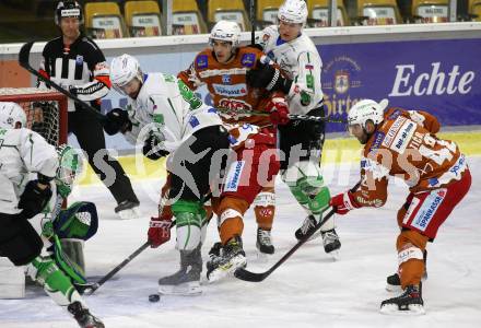 EBEL. Eishockey Bundesliga. KAC gegen	HK SZ Olimpija. Rok Ticar, Lukas haudum,  (KAC), Zan Us, Nik Simsic, Kristjan Cepon  (Olimpija). Klagenfurt, am 7.12.2021.
Foto: Kuess
www.qspictures.net

---
pressefotos, pressefotografie, kuess, qs, qspictures, sport, bild, bilder, bilddatenbank