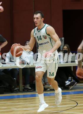 Basketball Zweite Liga 2021/2022. Grunddurchgang 9. Runde.  KOS Celovec gegen BBC Nord Dragonz. Marko Gutalj (KOS). Klagenfurt, am 11.12.2021.
Foto: Kuess
www.qspictures.net
---
pressefotos, pressefotografie, kuess, qs, qspictures, sport, bild, bilder, bilddatenbank