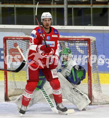 EBEL. Eishockey Bundesliga. KAC gegen	HK SZ Olimpija. Nicholas Erik Petersen,  (KAC), Zan Us  (Olimpija). Klagenfurt, am 17.12.2021.
Foto: Kuess
www.qspictures.net

---
pressefotos, pressefotografie, kuess, qs, qspictures, sport, bild, bilder, bilddatenbank