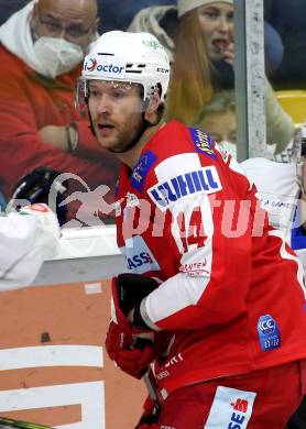 EBEL. Eishockey Bundesliga. KAC gegen	HK SZ Olimpija. Paul Postma (KAC). Klagenfurt, am 17.12.2021.
Foto: Kuess
www.qspictures.net

---
pressefotos, pressefotografie, kuess, qs, qspictures, sport, bild, bilder, bilddatenbank