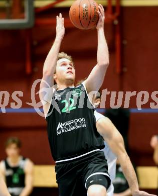 Basketball Zweite Liga 2021/2022. Grunddurchgang 10. Runde.  Woerthersee Piraten gegen Union Deutsch Wagram Alligators . Marius Witzmann (Deutsch Wagram). Klagenfurt, am 18.12.2021. 
Foto: Kuess
www.qspictures.net

---
pressefotos, pressefotografie, kuess, qs, qspictures, sport, bild, bilder, bilddatenbank