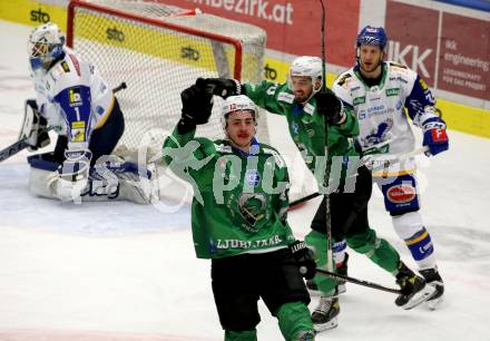 EBEL. Eishockey Bundesliga. VSV gegen HK SZ Olimpija. Torjubel Jaka Sturm  (Olimpija). Villach, am 28.12.2021.
Foto: Kuess
www.qspictures.net
---
pressefotos, pressefotografie, kuess, qs, qspictures, sport, bild, bilder, bilddatenbank