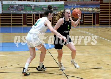 Basketball Damen Superliga 2021/2022. Grunddurchgang 9. Runde.  KOS Celovec Damen gegen  Basket Flames.  Sasa Tomazic (KOS),  Stella Popp  (Basket Flames). Klagenfurt, am 22.1.2022.
Foto: Kuess
www.qspictures.net
---
pressefotos, pressefotografie, kuess, qs, qspictures, sport, bild, bilder, bilddatenbank