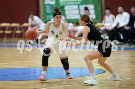 Basketball Damen Superliga 2021/2022. Grunddurchgang 9. Runde.  KOS Celovec Damen gegen  Basket Flames.  Antonia Ronacher (KOS),  Franca Roedhammer  (Basket Flames). Klagenfurt, am 22.1.2022.
Foto: Kuess
www.qspictures.net
---
pressefotos, pressefotografie, kuess, qs, qspictures, sport, bild, bilder, bilddatenbank