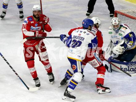 EBEL. Eishockey Bundesliga. KAC gegen	VSV. Torjubel Steven Strong (KAC). Klagenfurt, am 25.1.2022.
Foto: Kuess
www.qspictures.net

---
pressefotos, pressefotografie, kuess, qs, qspictures, sport, bild, bilder, bilddatenbank