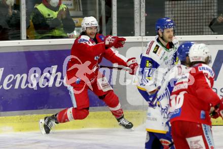 EBEL. Eishockey Bundesliga. KAC gegen	VSV.  Torjubel Manuel Ganahl (KAC). Klagenfurt, am 25.1.2022.
Foto: Kuess
www.qspictures.net

---
pressefotos, pressefotografie, kuess, qs, qspictures, sport, bild, bilder, bilddatenbank