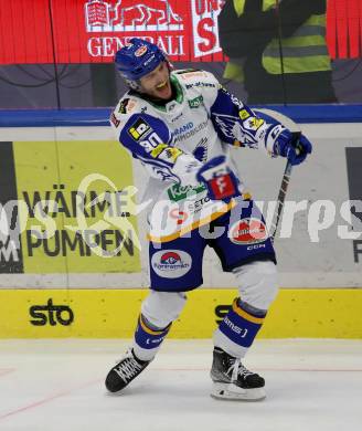 EBEL. Eishockey Bundesliga. VSV gegen Tesla Orli Znojmo.  Torjubel Alexander Rauchenwald (VSV). Villach, am 2.2.2022.
Foto: Kuess
www.qspictures.net
---
pressefotos, pressefotografie, kuess, qs, qspictures, sport, bild, bilder, bilddatenbank