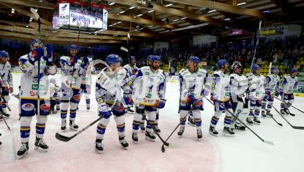 EBEL. Eishockey Bundesliga. VSV gegen Hydro Fehervar AV 19.  Jubel  (VSV). Villach, am 6.2.2022.
Foto: Kuess
www.qspictures.net
---
pressefotos, pressefotografie, kuess, qs, qspictures, sport, bild, bilder, bilddatenbank