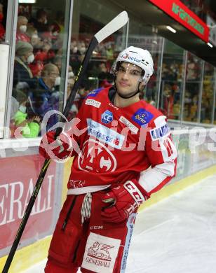 EBEL. Eishockey Bundesliga. KAC gegen	Steinbach Black Wings Linz. Lukas Haudum (KAC). Klagenfurt, am 8.2.2022.
Foto: Kuess
www.qspictures.net

---
pressefotos, pressefotografie, kuess, qs, qspictures, sport, bild, bilder, bilddatenbank