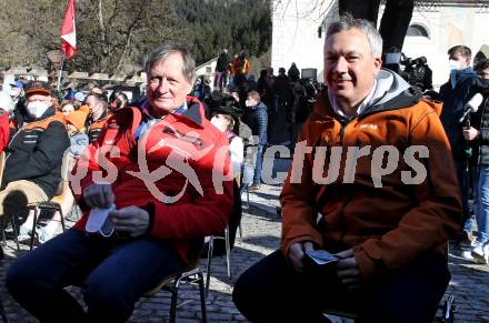 Schi Ski Alpin. Empfang Matthias Mayer.  Franz Klammer, Fritz Strobl.   Afritz, 12.2.2022.
Foto: Kuess
www.qspictures.net

---
pressefotos, pressefotografie, kuess, qs, qspictures, sport, bild, bilder, bilddatenbank