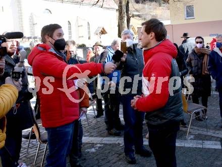 Schi Ski Alpin. Empfang Matthias Mayer. Afritz, 12.2.2022.
Foto: Kuess
www.qspictures.net

---
pressefotos, pressefotografie, kuess, qs, qspictures, sport, bild, bilder, bilddatenbank