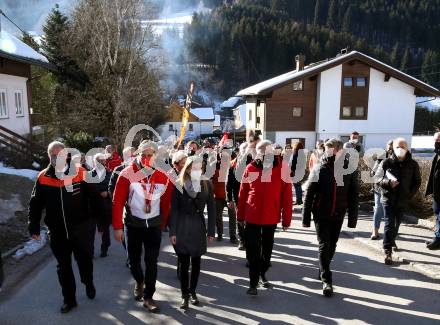 Schi Ski Alpin. Empfang Matthias Mayer. Buergermeister Maximilian Linder, Matthias Mayer mit Ehefrau Claudia, Landeshauptmann Peter Kaiser, Arno Arthofer.   Afritz, 12.2.2022.
Foto: Kuess
www.qspictures.net



---
pressefotos, pressefotografie, kuess, qs, qspictures, sport, bild, bilder, bilddatenbank