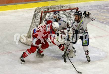 EBEL. Eishockey Bundesliga. KAC gegen	Hydro Fehervar AV 19. Thomas Vallant,  (KAC), Timothy Campbell, Rasmus Tirronen  (Fehervar). Klagenfurt, am 18.2.2022.
Foto: Kuess
www.qspictures.net

---
pressefotos, pressefotografie, kuess, qs, qspictures, sport, bild, bilder, bilddatenbank