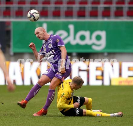 Fussball Bundesliga. SK Austria Klagenfurt gegen Cashpoint SCR Altach. Nicolas Wimmer (Klagenfurt), Christoph Monschein (Altach). Klagenfurt, am 20.2.2022.
Foto: Kuess
www.qspictures.net
---
pressefotos, pressefotografie, kuess, qs, qspictures, sport, bild, bilder, bilddatenbank