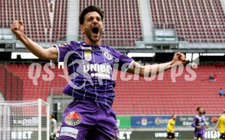 Fussball Bundesliga. SK Austria Klagenfurt gegen Cashpoint SCR Altach. Torjubel Darijo Pecirep (Klagenfurt). Klagenfurt, am 20.2.2022.
Foto: Kuess
www.qspictures.net
---
pressefotos, pressefotografie, kuess, qs, qspictures, sport, bild, bilder, bilddatenbank