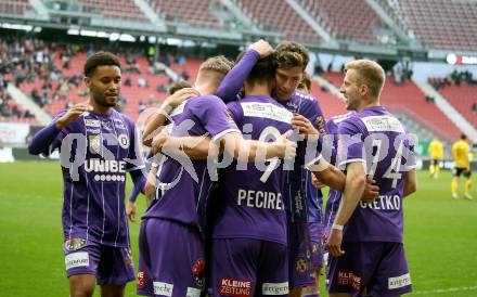 Fussball Bundesliga. SK Austria Klagenfurt gegen Cashpoint SCR Altach. Torjubel Darijo Pecirep (Klagenfurt). Klagenfurt, am 20.2.2022.
Foto: Kuess
www.qspictures.net
---
pressefotos, pressefotografie, kuess, qs, qspictures, sport, bild, bilder, bilddatenbank