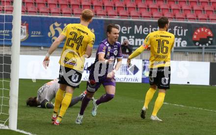 Fussball Bundesliga. SK Austria Klagenfurt gegen Cashpoint SCR Altach.  Torjubel Alex Timossi Andersson (Klagenfurt). Klagenfurt, am 20.2.2022.
Foto: Kuess
www.qspictures.net
---
pressefotos, pressefotografie, kuess, qs, qspictures, sport, bild, bilder, bilddatenbank