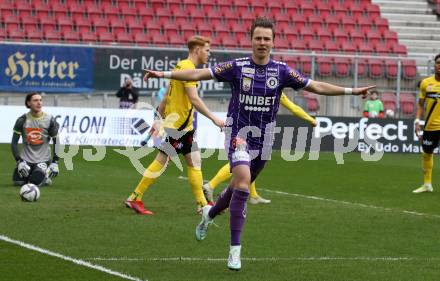 Fussball Bundesliga. SK Austria Klagenfurt gegen Cashpoint SCR Altach.  Torjubel Alex Timossi Andersson (Klagenfurt). Klagenfurt, am 20.2.2022.
Foto: Kuess
www.qspictures.net
---
pressefotos, pressefotografie, kuess, qs, qspictures, sport, bild, bilder, bilddatenbank