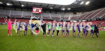 Fussball Bundesliga. SK Austria Klagenfurt gegen Cashpoint SCR Altach. Jubel Austria (Klagenfurt). Klagenfurt, am 20.2.2022.
Foto: Kuess
www.qspictures.net
---
pressefotos, pressefotografie, kuess, qs, qspictures, sport, bild, bilder, bilddatenbank