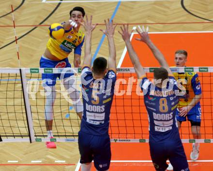 Volleyball MEVZA League 2022 - Final Four. ACH Volley Ljubljana gegen SK Zadruga Aich/Dob.  Marek Ketrzynski (Aich/Dob). Bleiburg, am 19.2.2022.
Foto: Kuess
www.qspictures.net
---
pressefotos, pressefotografie, kuess, qs, qspictures, sport, bild, bilder, bilddatenbank