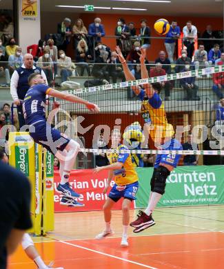 Volleyball MEVZA League 2022 - Final Four. ACH Volley Ljubljana gegen SK Zadruga Aich/Dob.  Pedro Henrique Frances (Aich/Dob). Bleiburg, am 19.2.2022.
Foto: Kuess
www.qspictures.net
---
pressefotos, pressefotografie, kuess, qs, qspictures, sport, bild, bilder, bilddatenbank