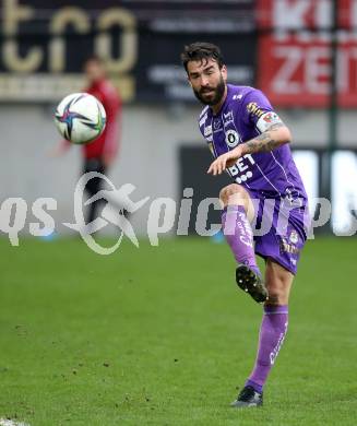 Fussball Bundesliga. SK Austria Klagenfurt gegen Cashpoint SCR Altach.  Kosmas Gkezos (Klagenfurt). Klagenfurt, am 20.2.2022.
Foto: Kuess
www.qspictures.net
---
pressefotos, pressefotografie, kuess, qs, qspictures, sport, bild, bilder, bilddatenbank