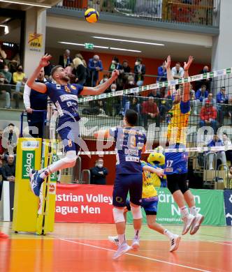 Volleyball MEVZA League 2022 - Final Four. ACH Volley Ljubljana gegen SK Zadruga Aich/Dob.  Nicolai Grabmueller (Aich/Dob). Bleiburg, am 19.2.2022.
Foto: Kuess
www.qspictures.net
---
pressefotos, pressefotografie, kuess, qs, qspictures, sport, bild, bilder, bilddatenbank